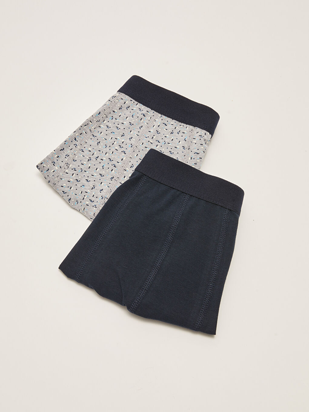 Gri Standart Kalıp Pamuklu Esnek Erkek Boxer 2'li-1