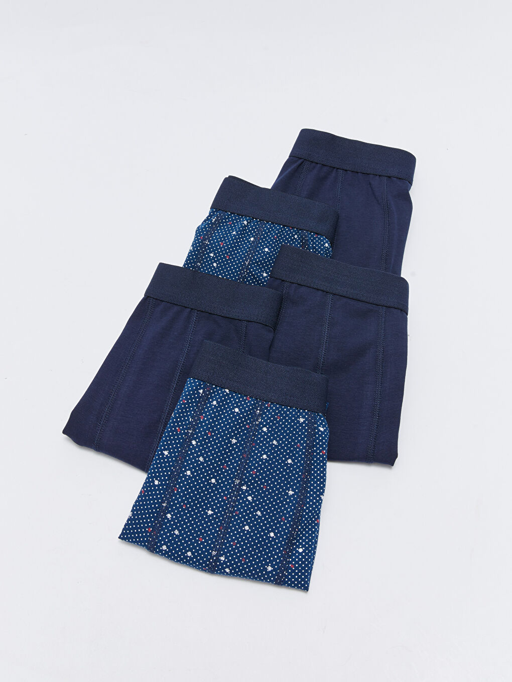 Lacivert Standart Kalıp Pamuklu Esnek Erkek Boxer 5'li-1