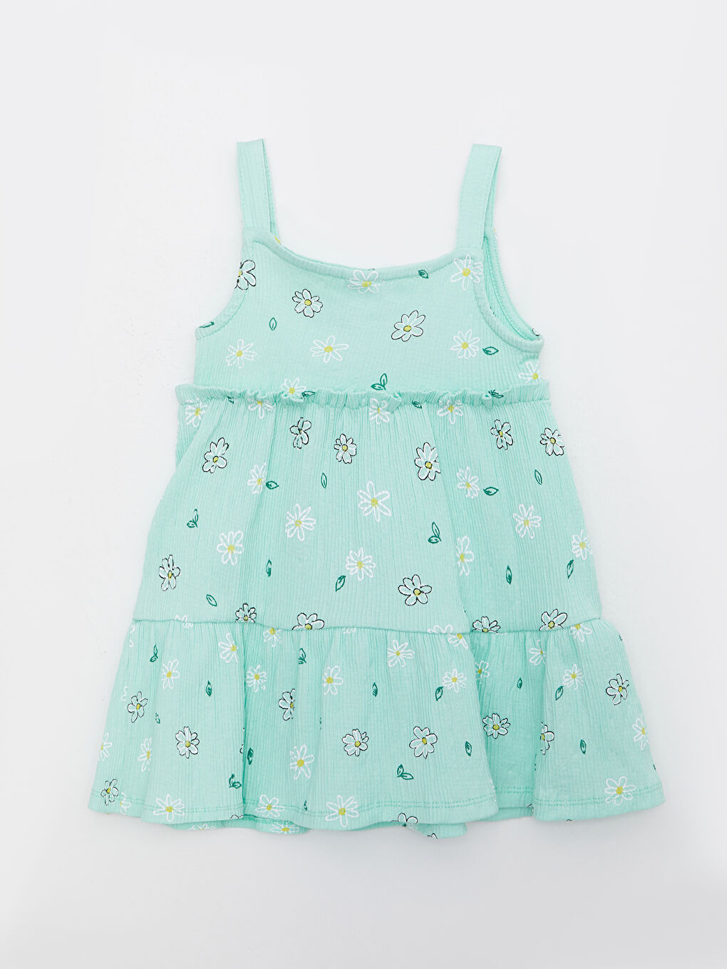 Rochie Pentru Fete Bebeluși Cu Guler Pătrat, Fără Mâneci și Imprimată