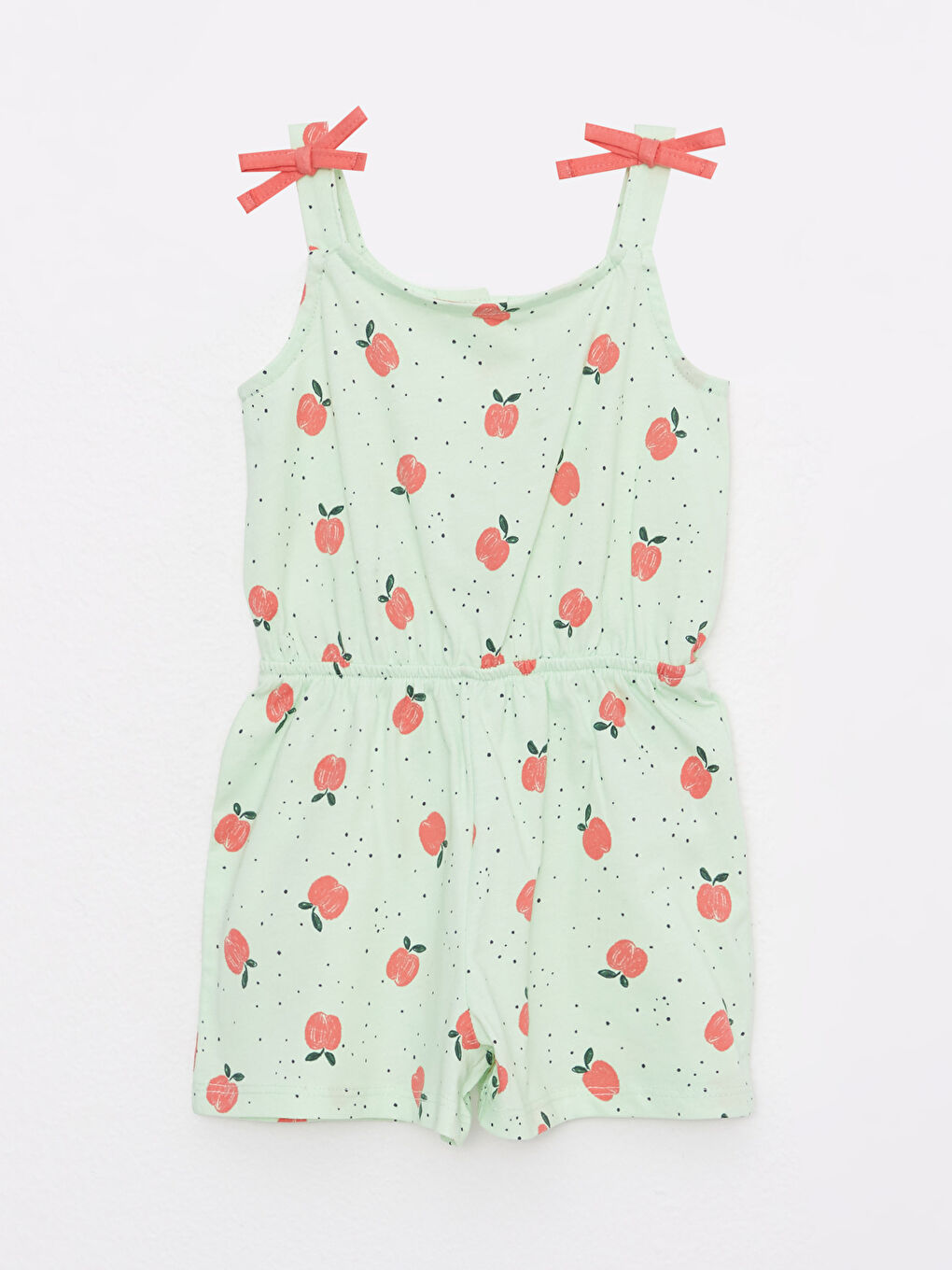 Square Collar Suspended Cotton Baby Girl Rompers