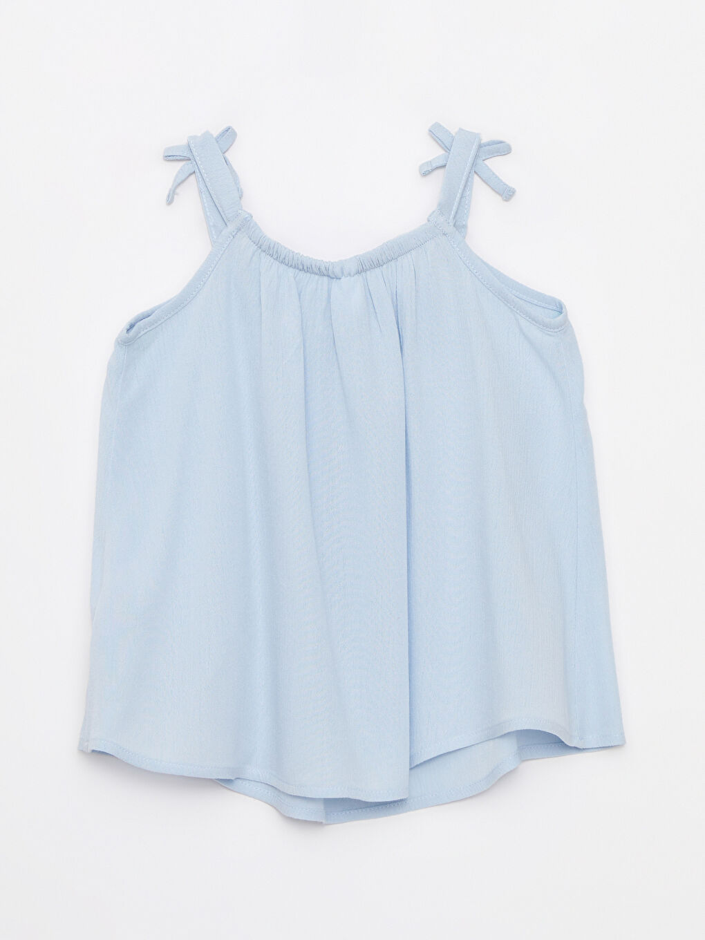 Mavi Bisiklet Yaka Askılı Basic Kız Bebek Bluz-1