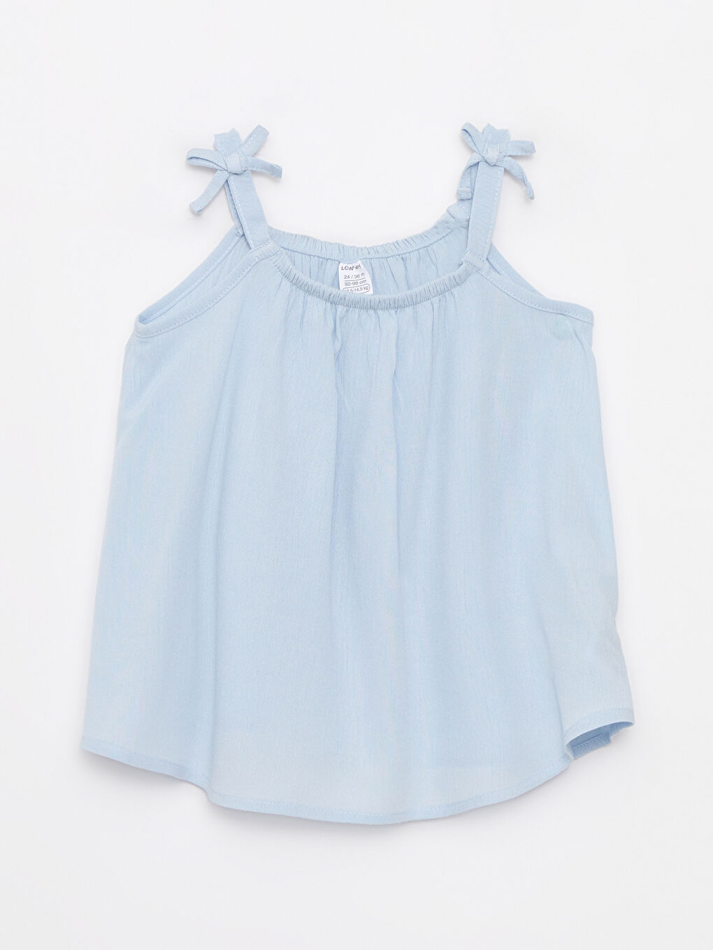 Mavi Bisiklet Yaka Askılı Basic Kız Bebek Bluz