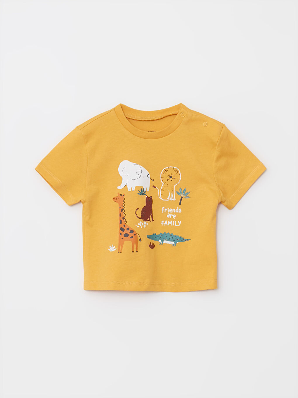 Crew Neck Short Sleeve Printed Baby Boys' T-Shirt and Shorts 2 Pack Set-1