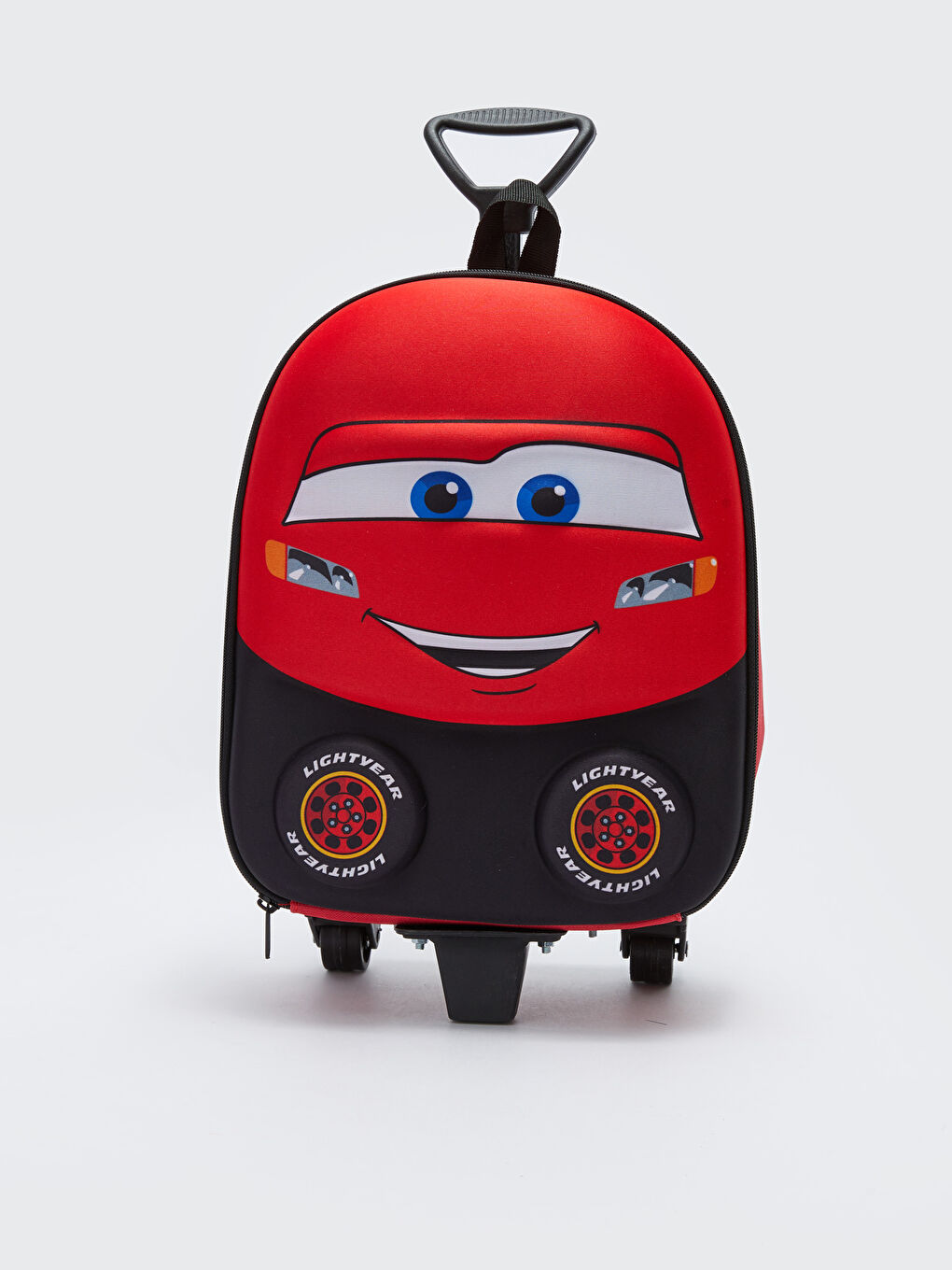 Kırmızı Cars Lisanslı Erkek Çocuk Çekçekli Okul Çantası