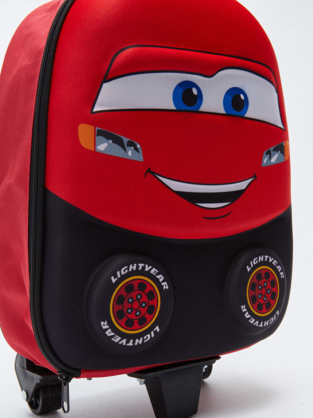Kırmızı Cars Lisanslı Erkek Çocuk Çekçekli Okul Çantası-2