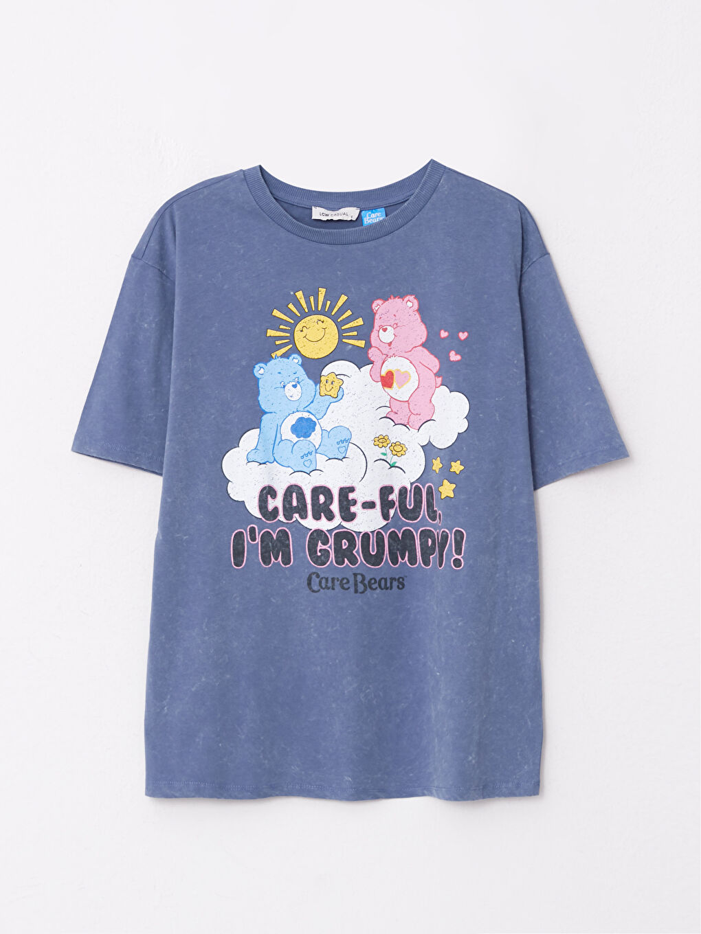 Crew Neck Care Bears Printed Short Sleeve Cotton Women's T-Shirt-5