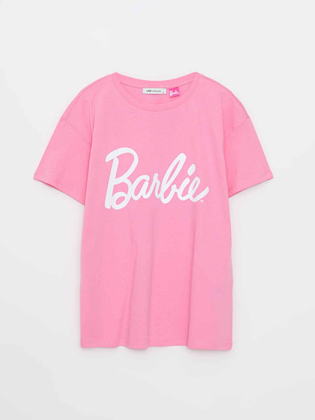 LC Waikiki Crew Neck Barbie Printed Short Sleeve Cotton Women's T-Shirt -S2L016Z8-FNL