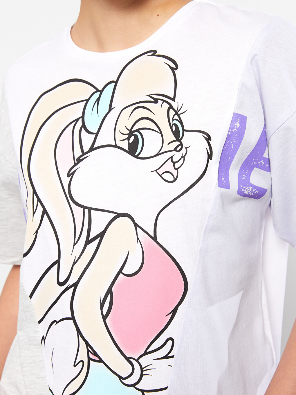 LCW Vision Majica sa okruglim izrezom, štampana Lola Bunny, kratki rukav, za žene -S2L017Z8-R9K