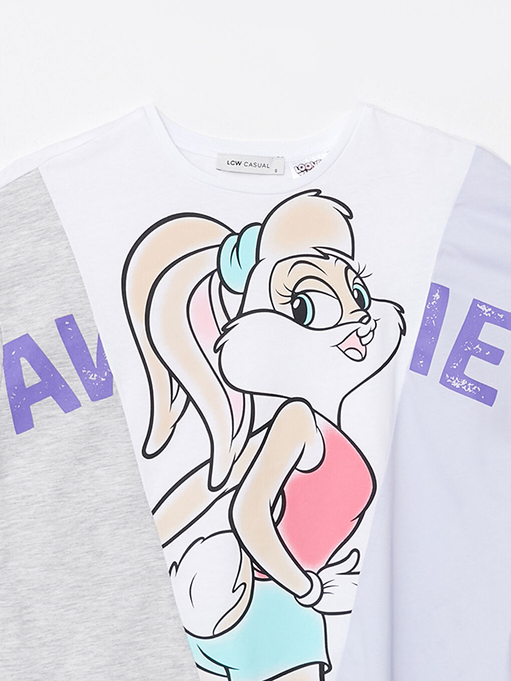 LCW Vision Majica sa okruglim izrezom, štampana Lola Bunny, kratki rukav, za žene -S2L017Z8-R9K