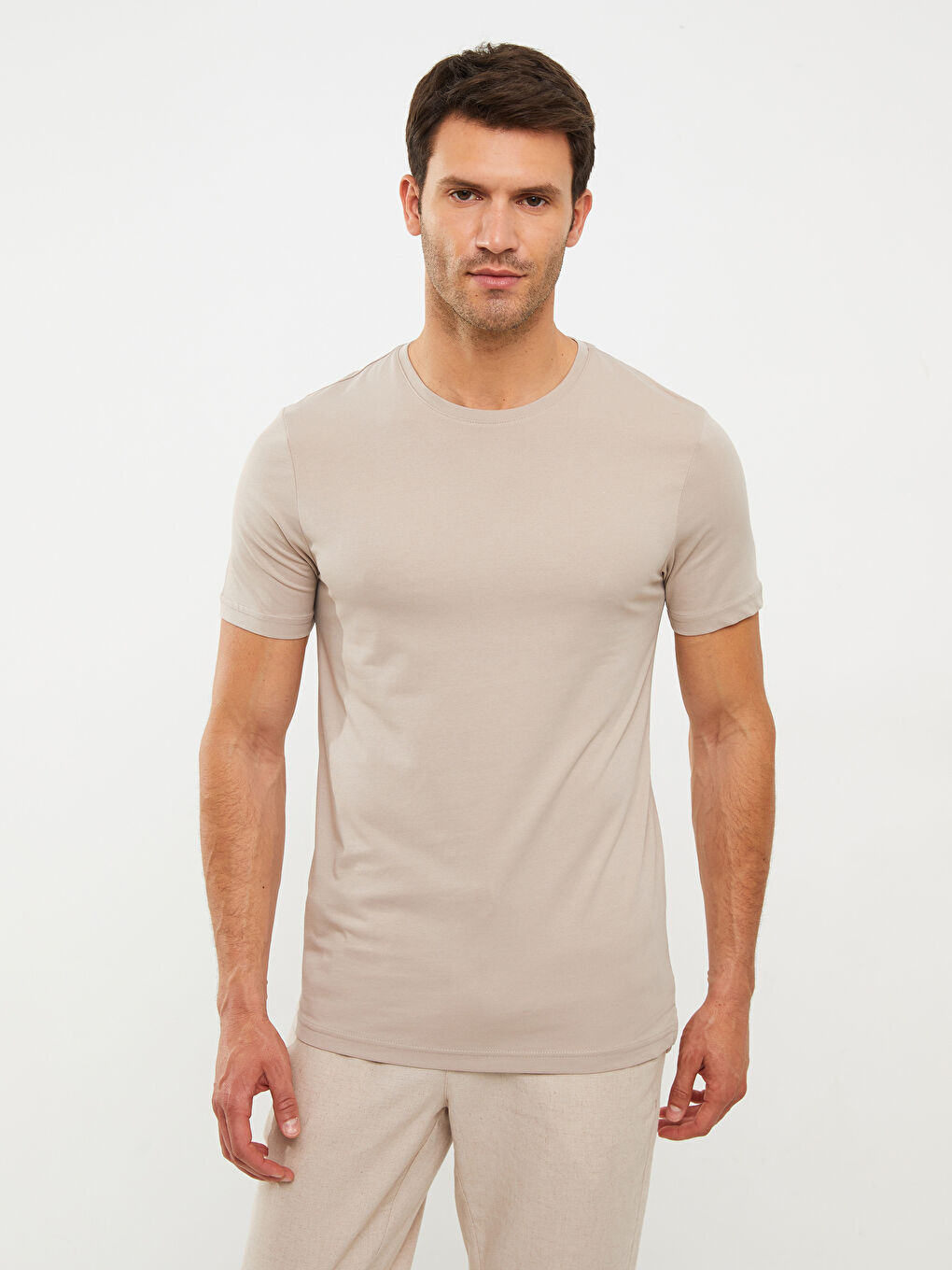 Tricou pentru Bărbați cu Mânecă Scurtă și Guler Rotund-2