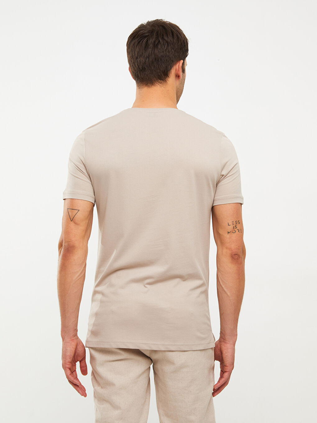 Tricou pentru Bărbați cu Mânecă Scurtă și Guler Rotund-4