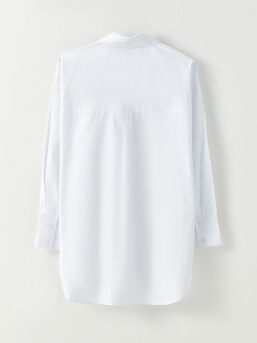 Tunique Chemise Pour Femmes Oversize À Manches Longues En Popeline Uni-6