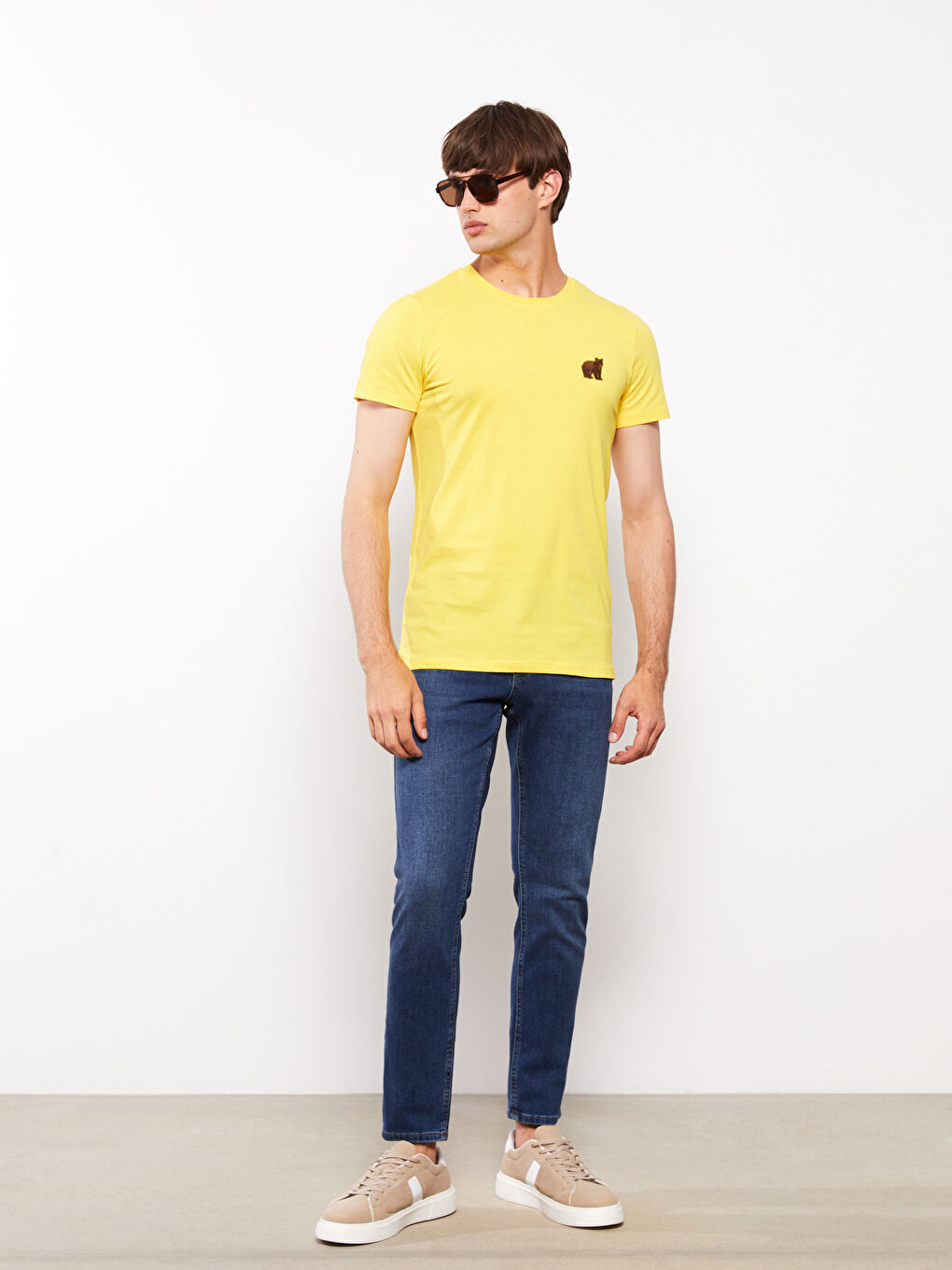 XSIDE T-shirt en Jersey Brodé à Manches Courtes et Col Rond pour Hommes -S2L056Z8-QWE