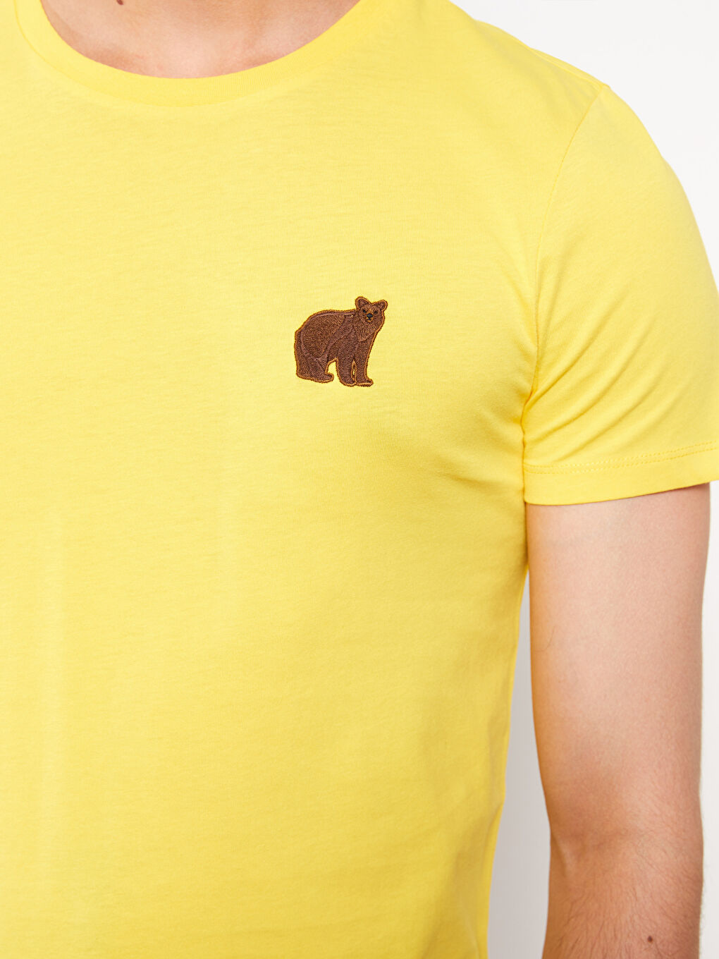 XSIDE T-shirt en Jersey Brodé à Manches Courtes et Col Rond pour Hommes -S2L056Z8-QWE