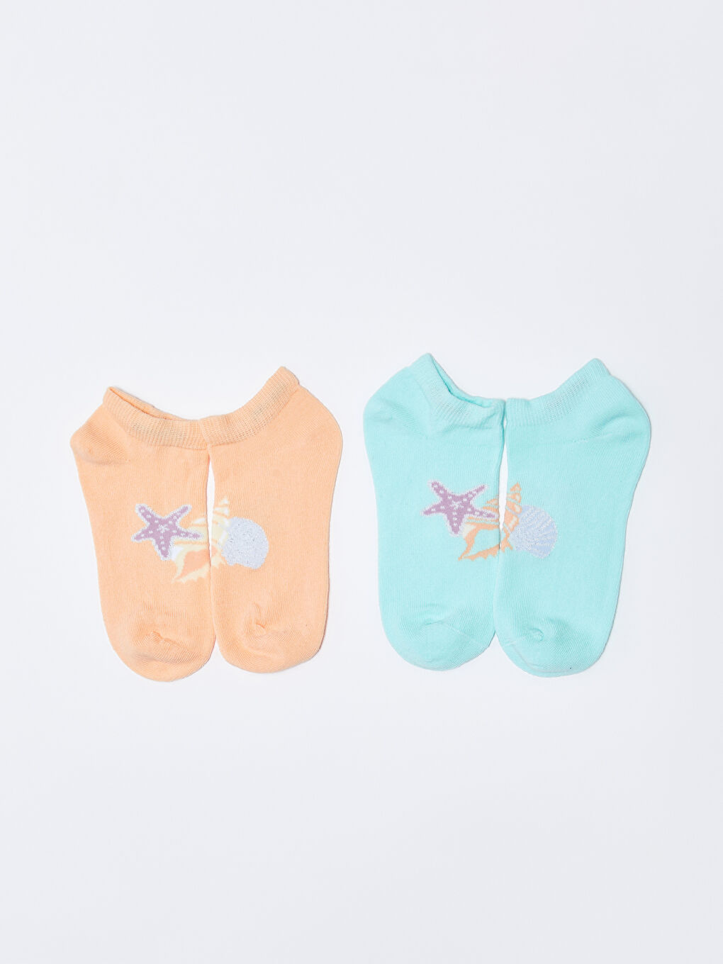 Patterned Girls' Trainer Socks 5 Pack-2