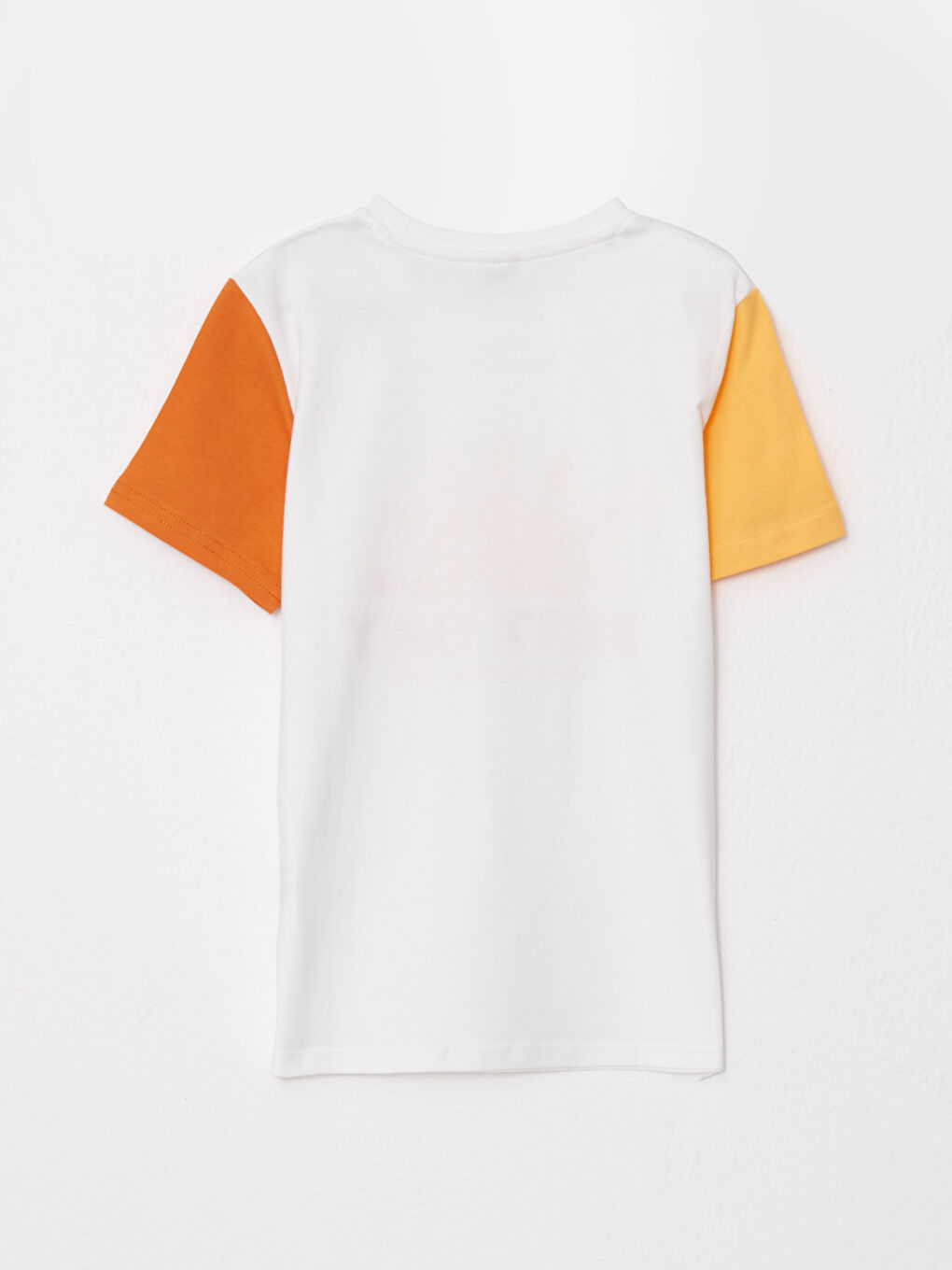 Crew Neck Printed Short Sleeve Cotton Boy T-shirt-1