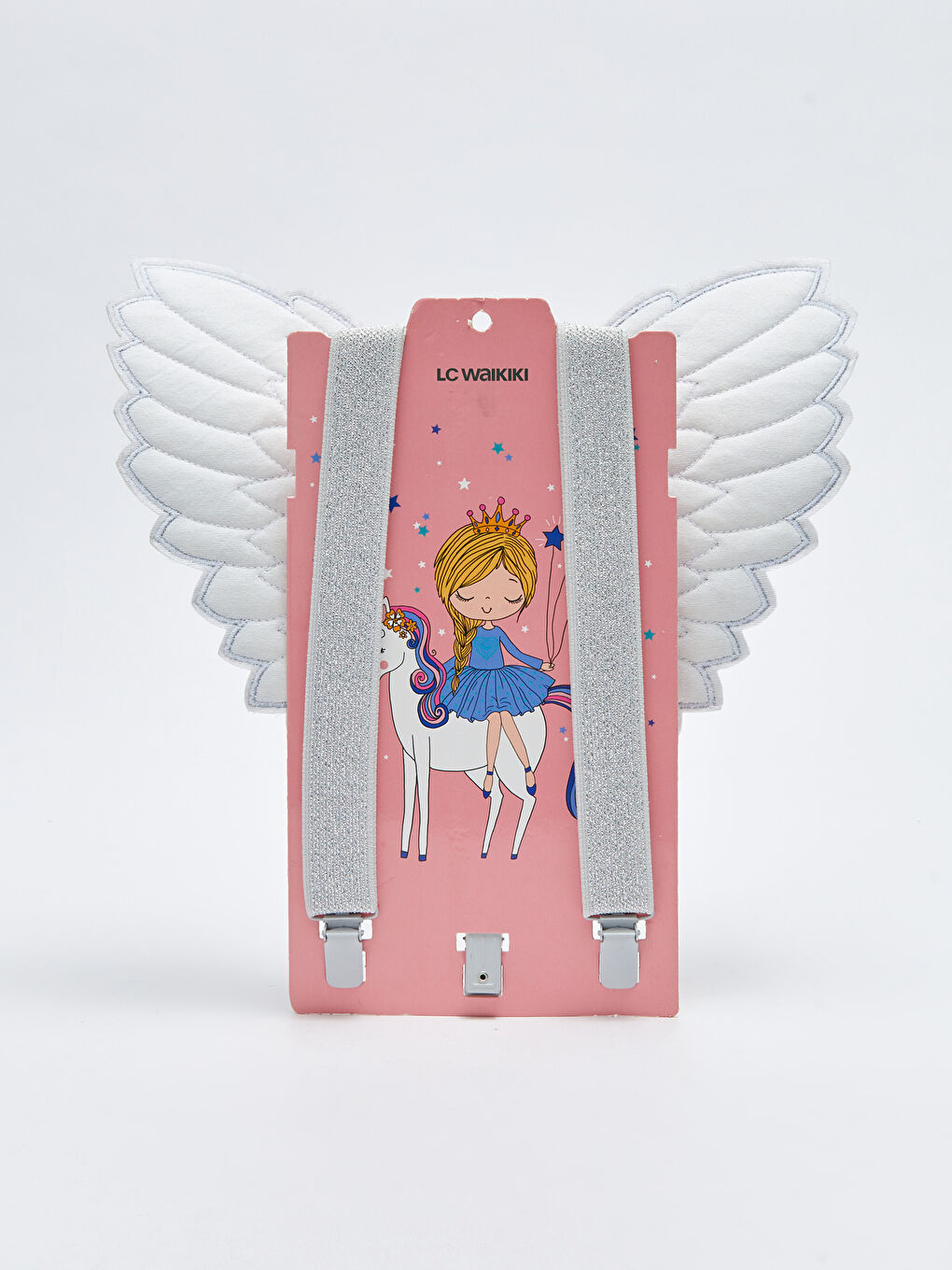 Karışık 3D Kanat Aplikeli Kız Çocuk Pantolon Askısı