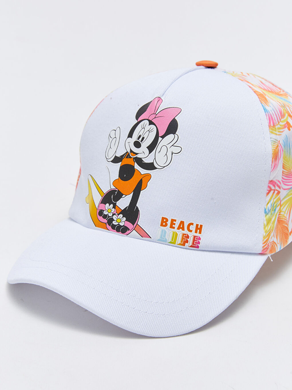 Beyaz Minnie Mouse Lisanslı Kız Çocuk Kep Şapka-2