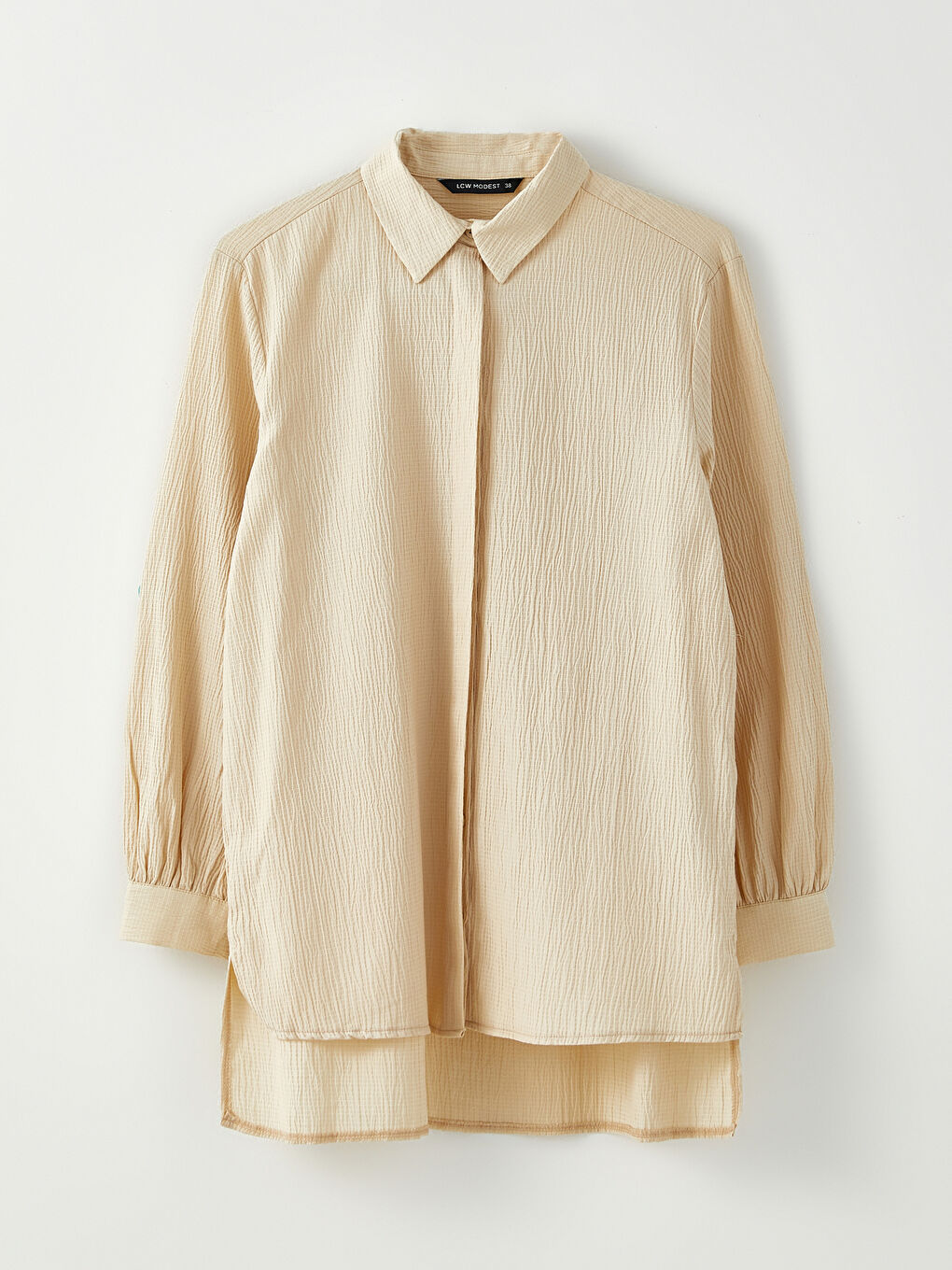 Tunică Cămașă Simplă cu Mânecă Lungă pentru Femei-5