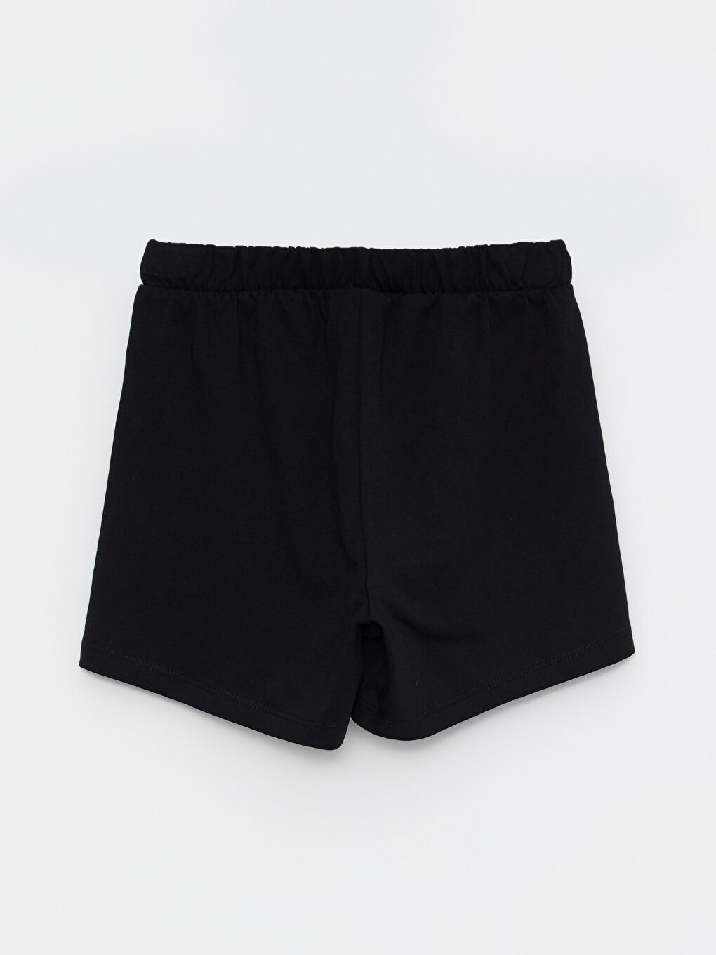 Siyah Beli Lastikli Baskılı Kız Çocuk Şort-1