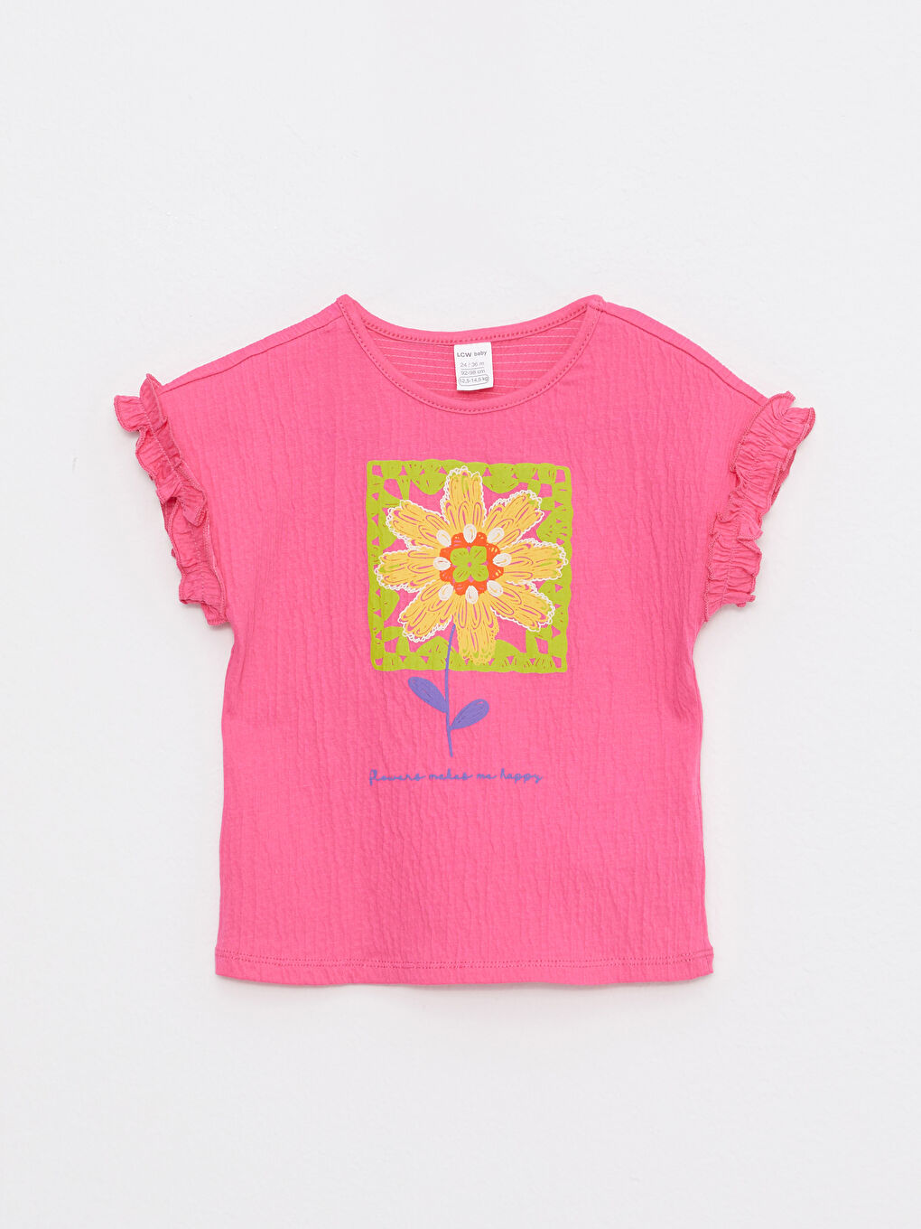 Crew Neck Short Sleeve Printed Baby Girls' T-Shirt -S2L234Z1-GEV