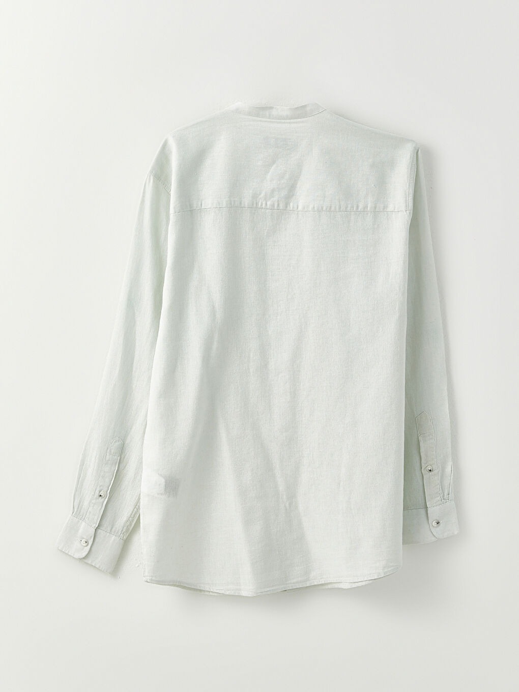 Yeşil Regular Fit Hakim Yaka Uzun Kollu Erkek Gömlek-6