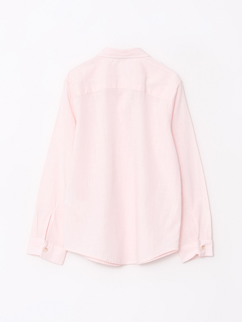 Pembe Basic Uzun Kollu Poplin Erkek Çocuk Gömlek-1