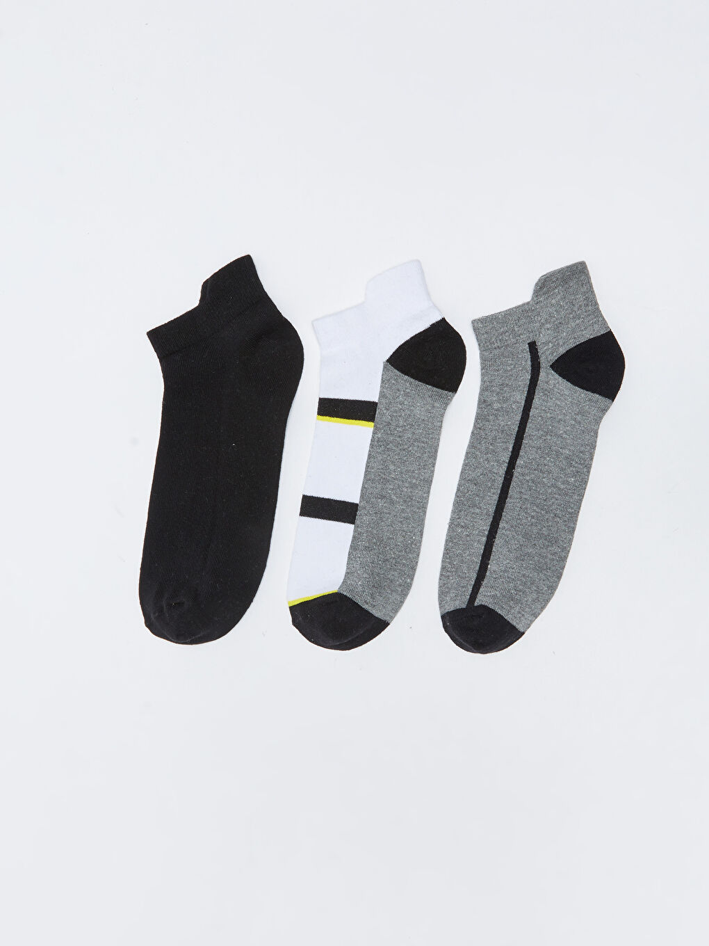 Мужские полосатые короткие носки - комплект из 3-х штук-1