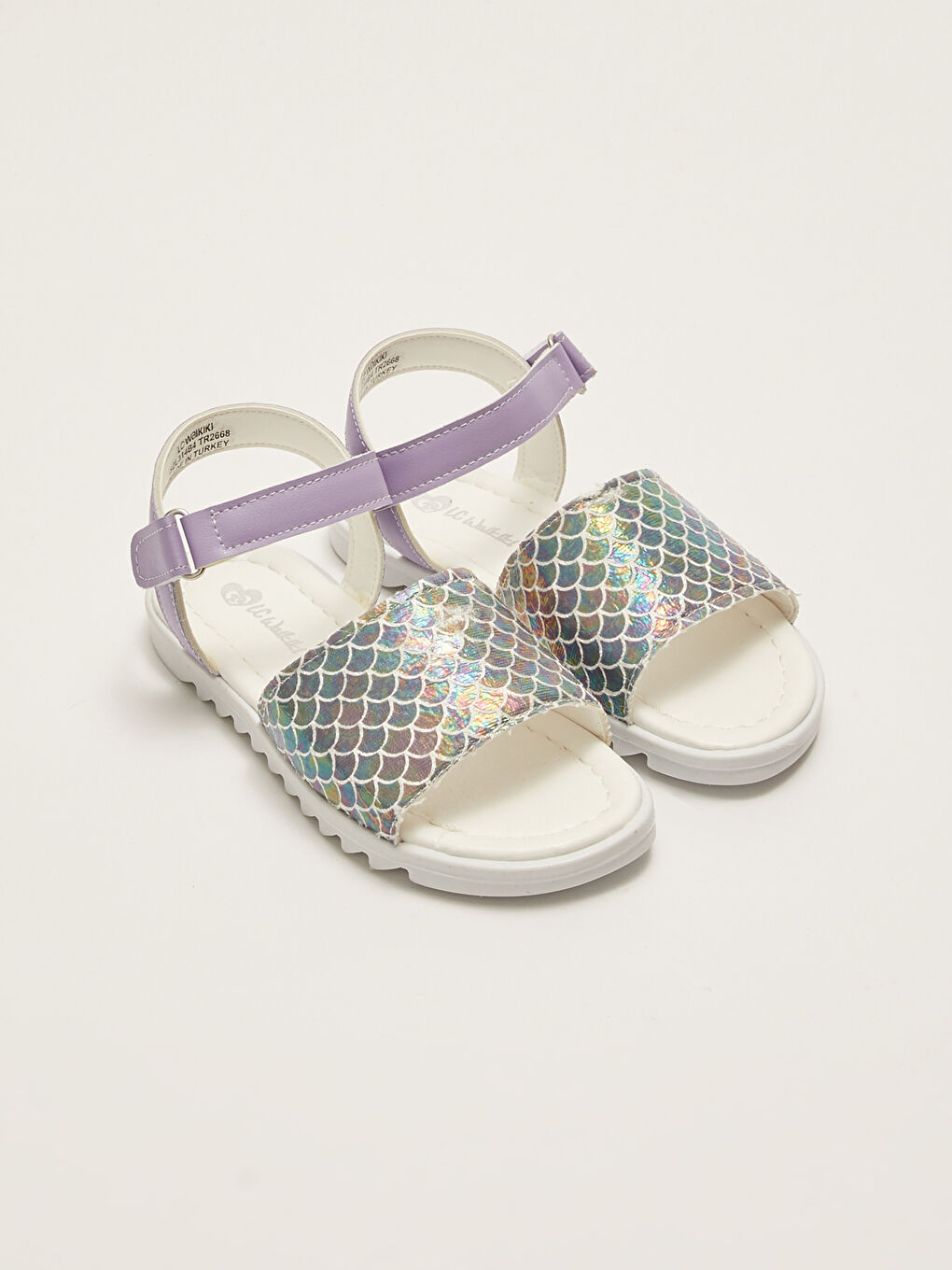 LCW STEPS Patterned Single Strap Girls' Sandals with Velcro -S2L314Z4-M0T