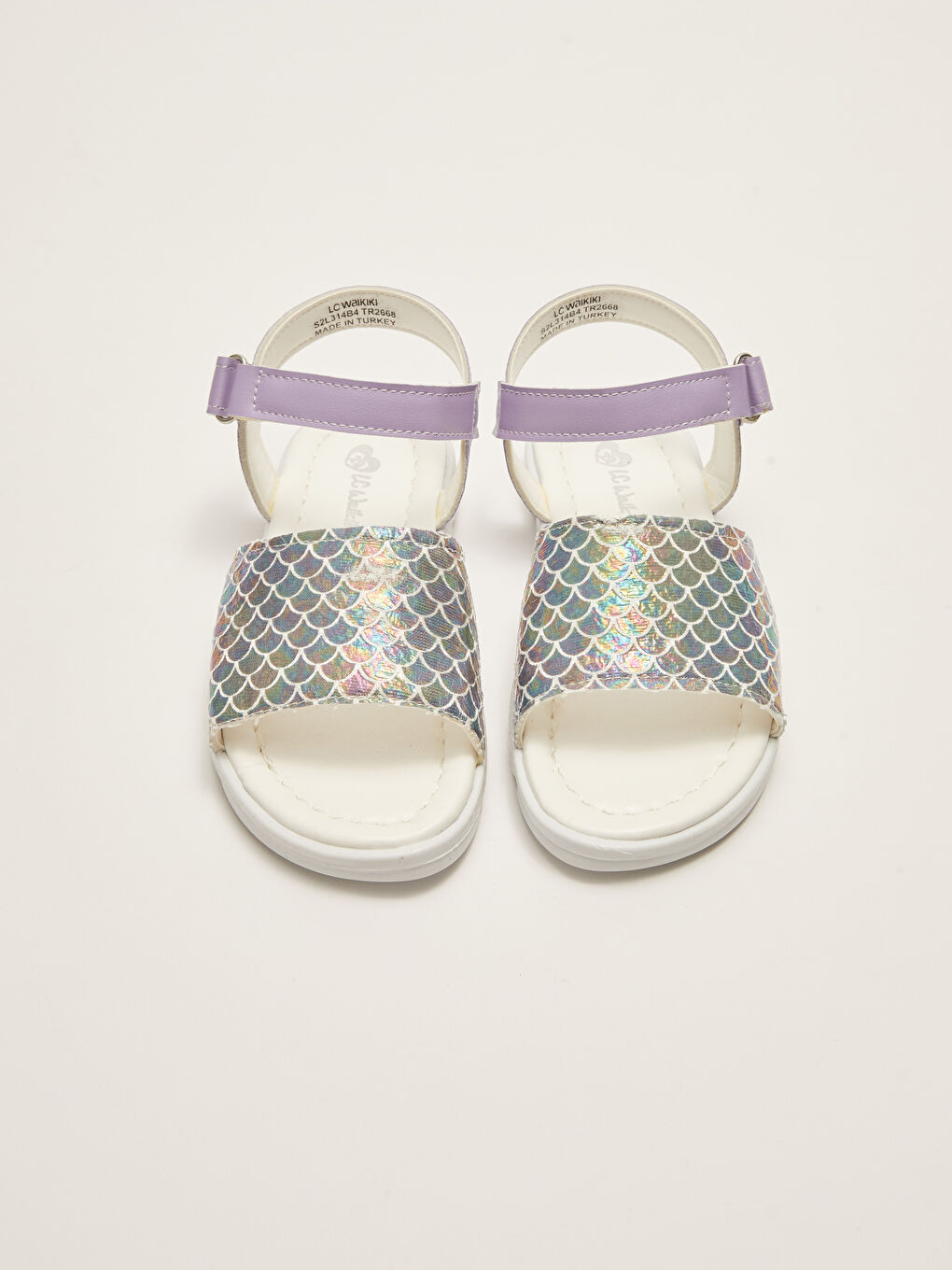 LCW STEPS Patterned Single Strap Girls' Sandals with Velcro -S2L314Z4-M0T