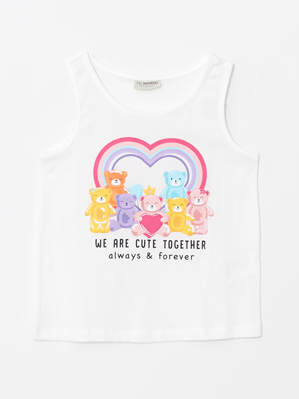 LCW Kids Crew Neck Printed Cotton Girl Athlete -S2L323Z4-R9J