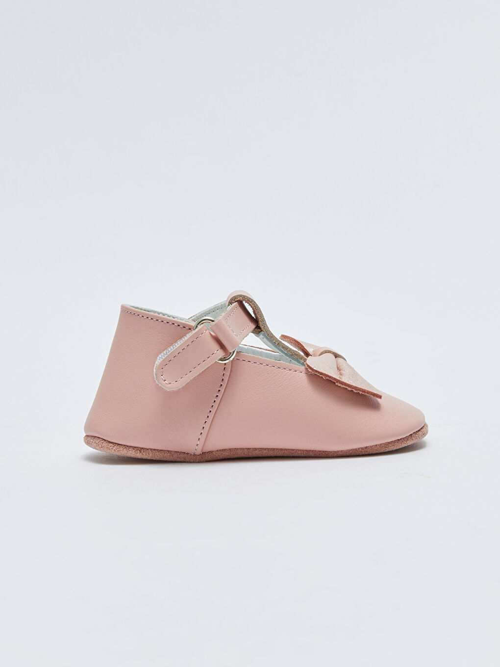 Chaussures de poussette pour bébé fille avec nœud papillon et fermeture velcro-1