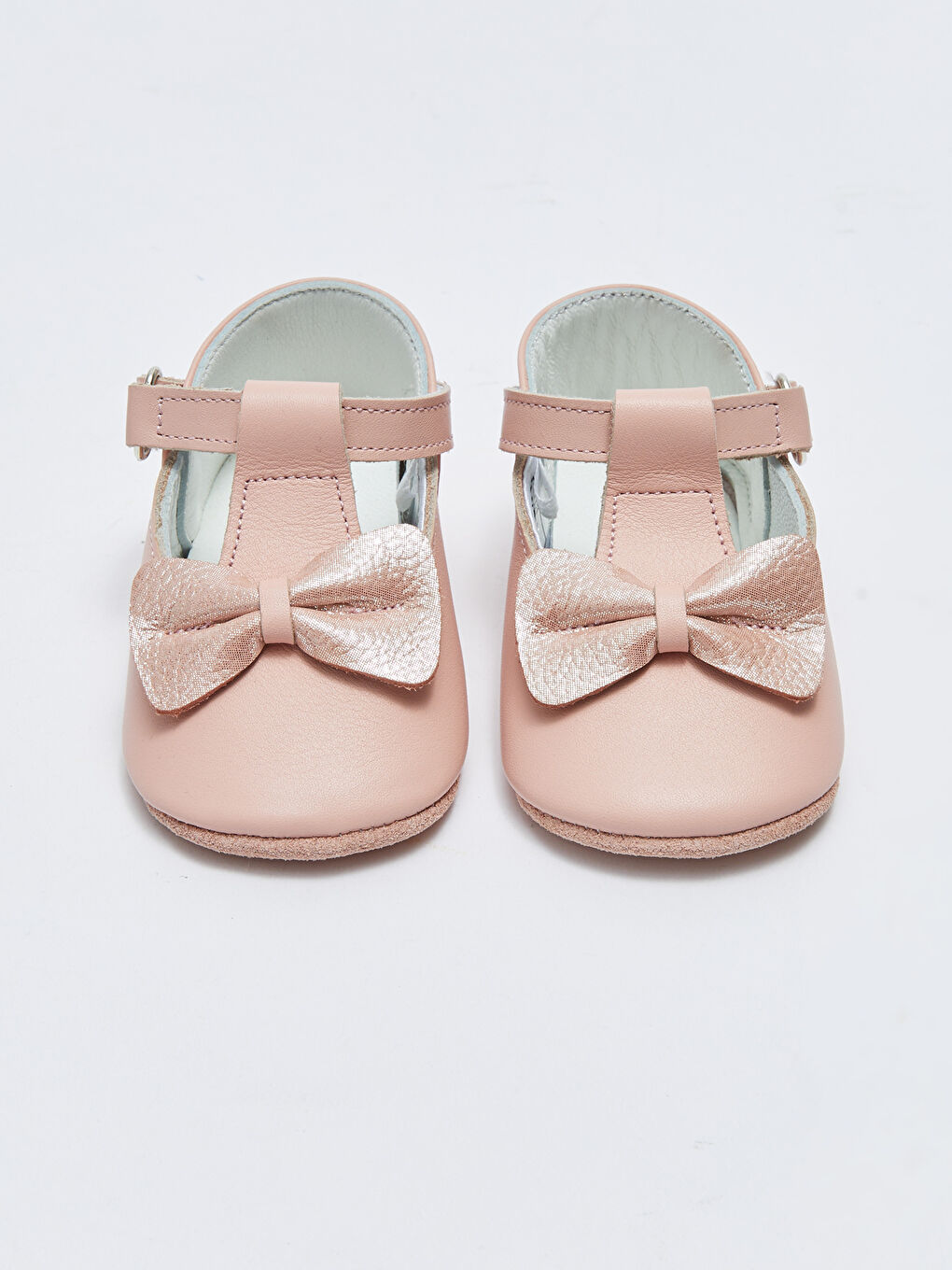 Chaussures de poussette pour bébé fille avec nœud papillon et fermeture velcro-2