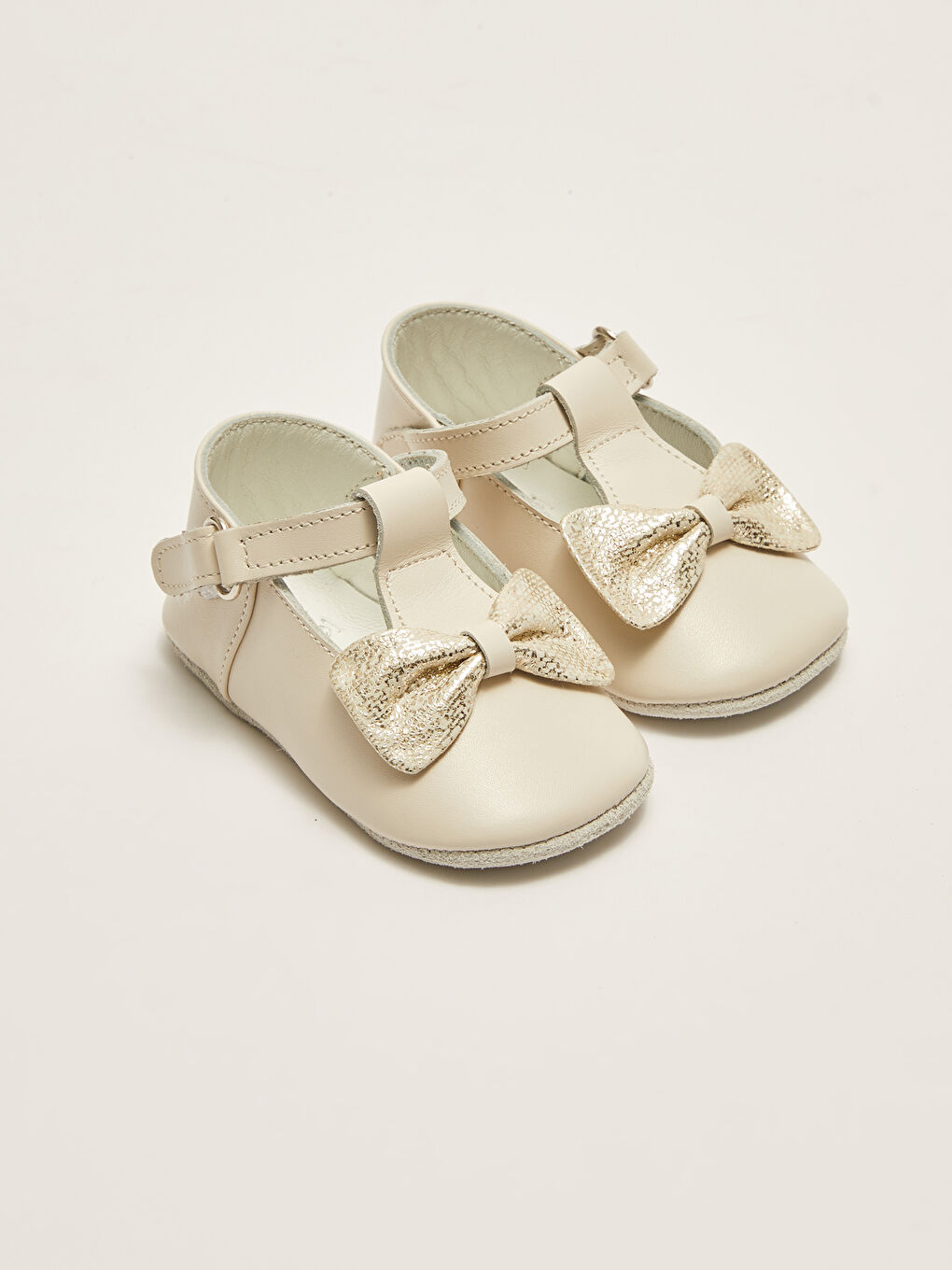Chaussures de poussette pour bébé fille avec nœud papillon et fermeture velcro-2