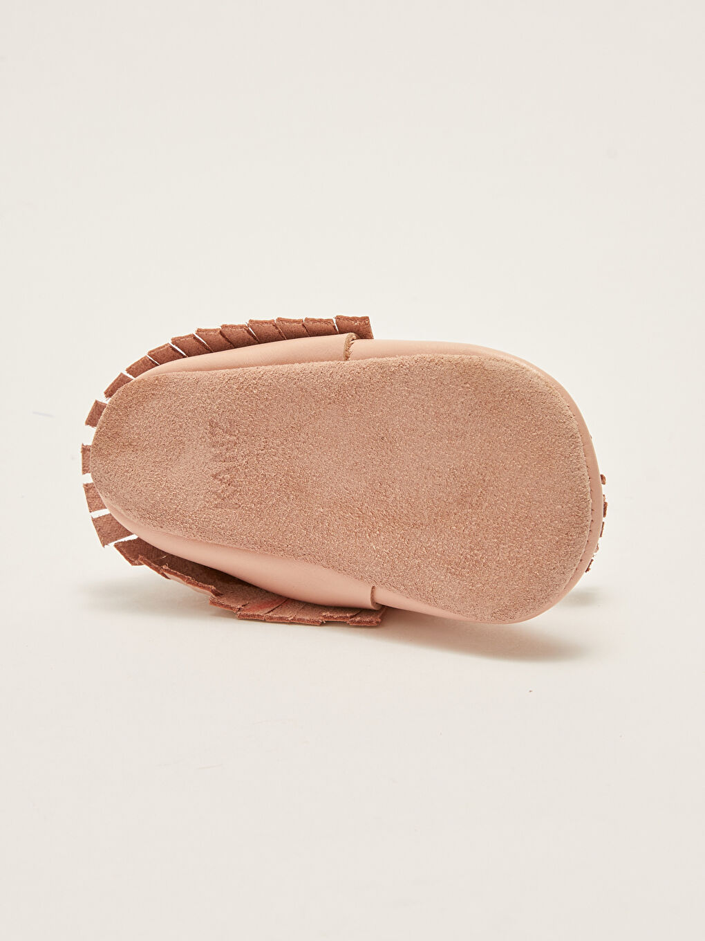 Pembe Hakiki Deri Kız Bebek Yürüme Öncesi Ayakkabısı-4