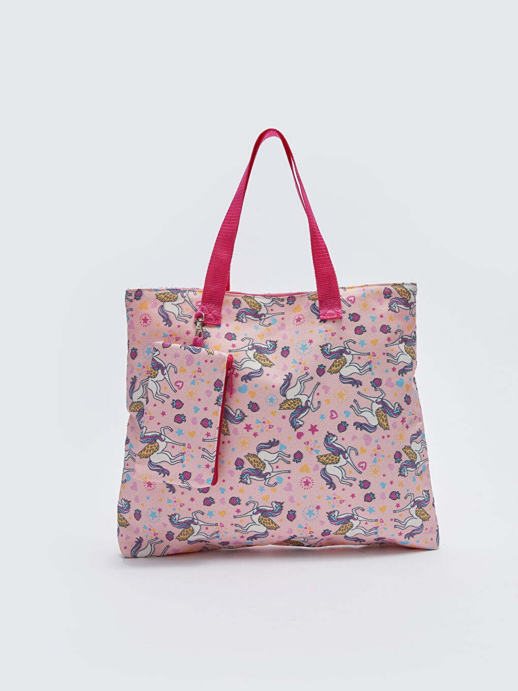 Girl's Beach Bag with Printed Coin Purse