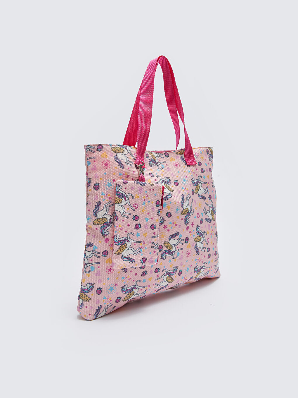 Girl's Beach Bag with Printed Coin Purse-1