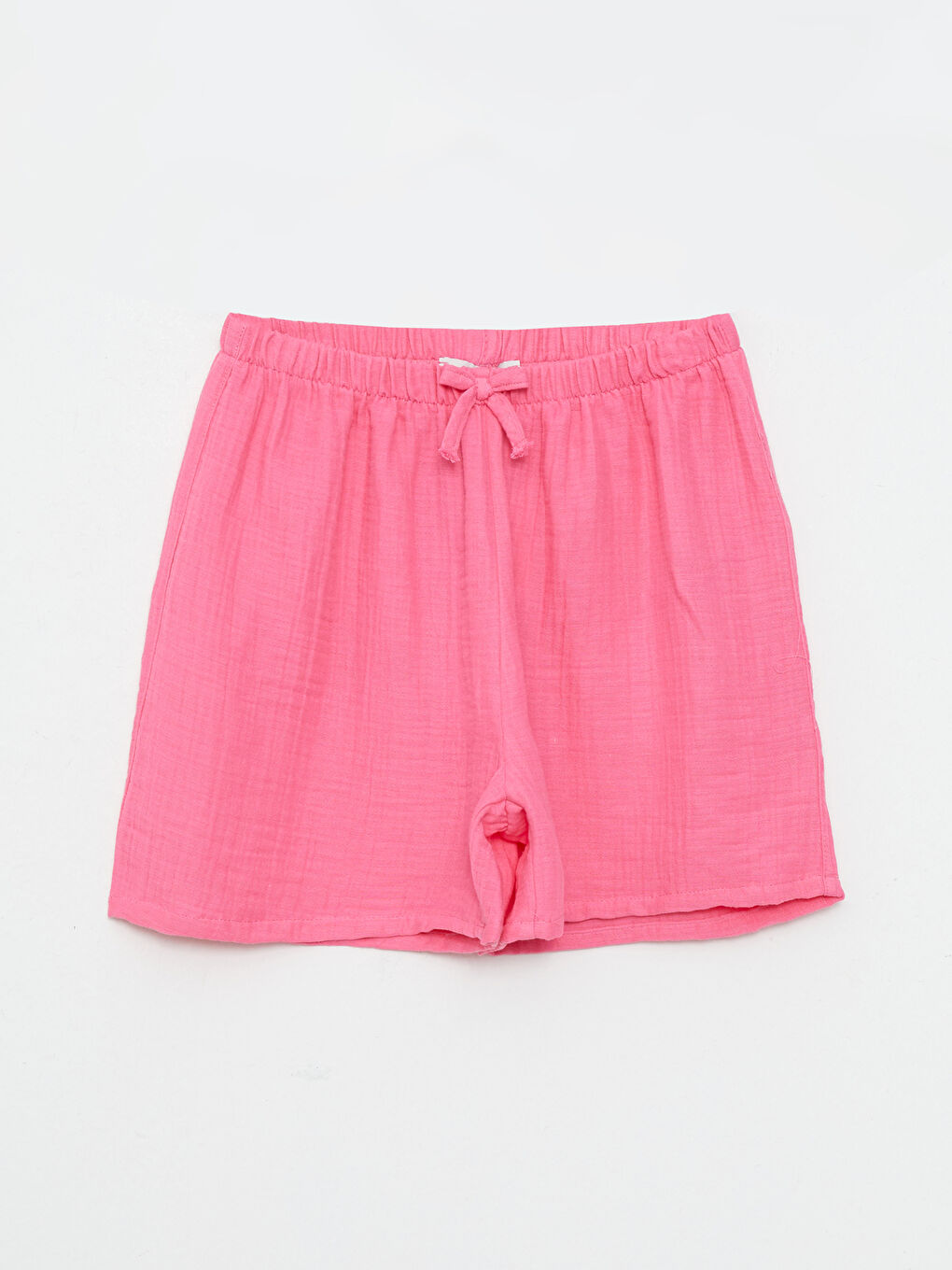 Pembe Beli Lastikli Basic Kız Çocuk Şort