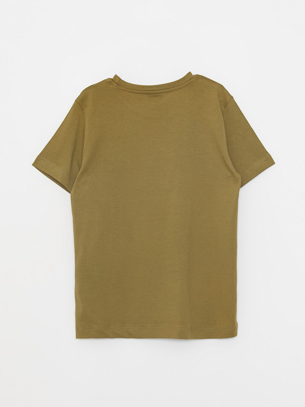 Crew Neck Basic Short Sleeve Boys' T-Shirt-1