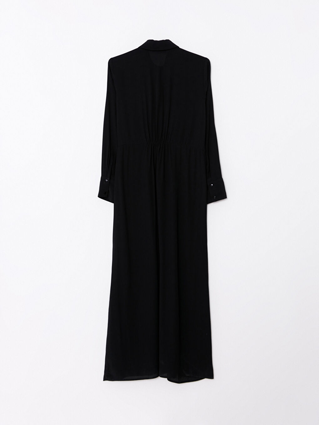 Robe Chemise Femme Unie à Manches Longues en Viscose-8