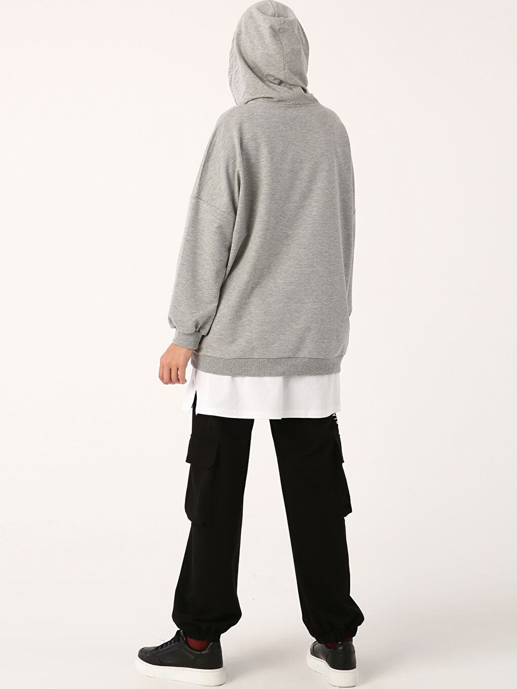 Beyaz Düz Penye Kadın İçlik Etek-1