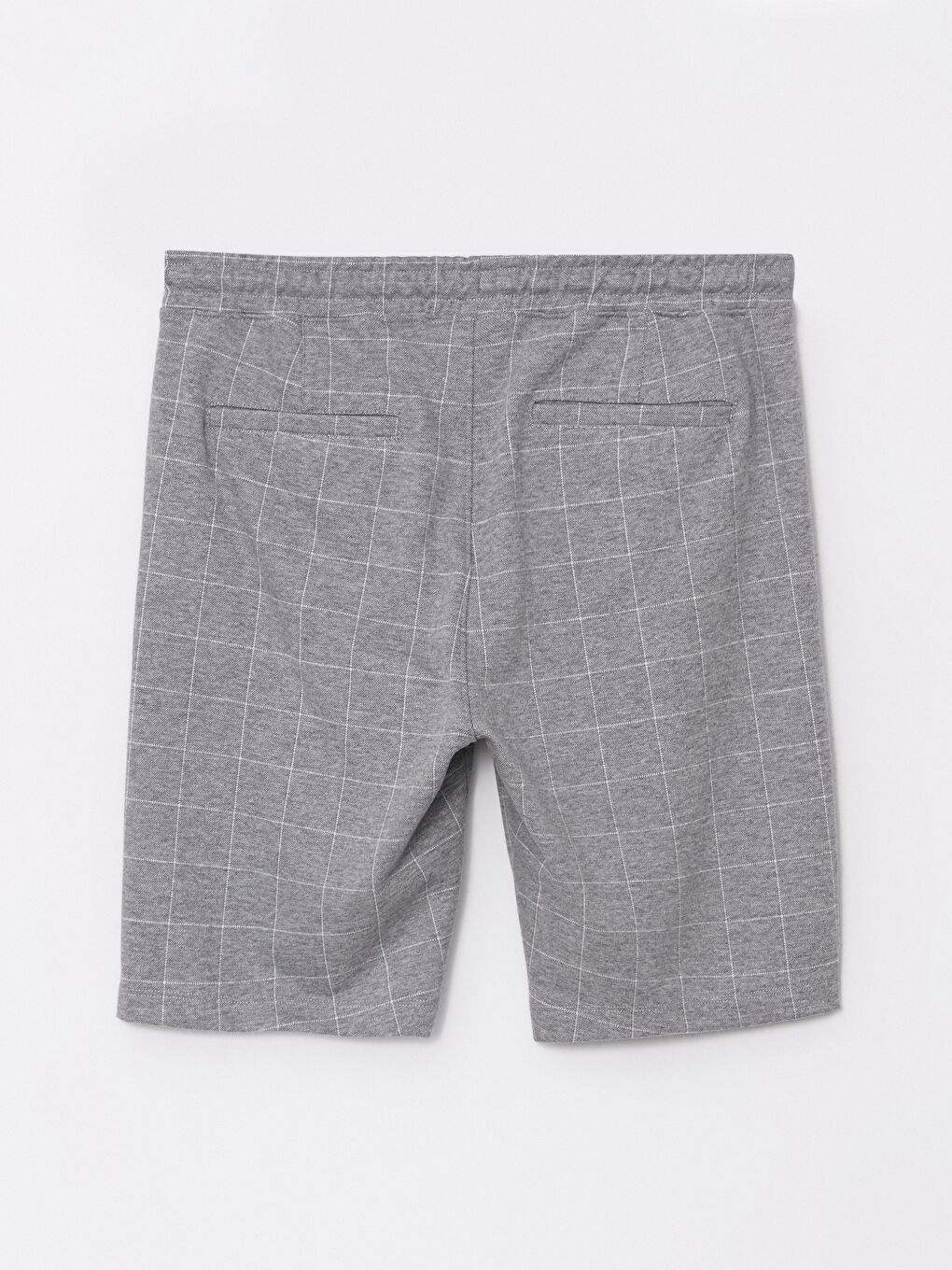 Gri Slim Fit Beli Lastikli Erkek Şort-6