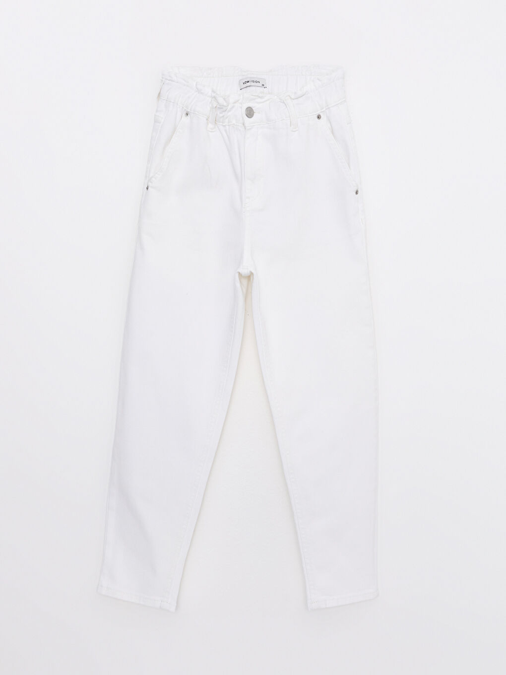 LCW Vision Elastic Waist Comfortable Fit Straight Pocket Detailed Women's Rodeo Jeans -S2L570Z8-844