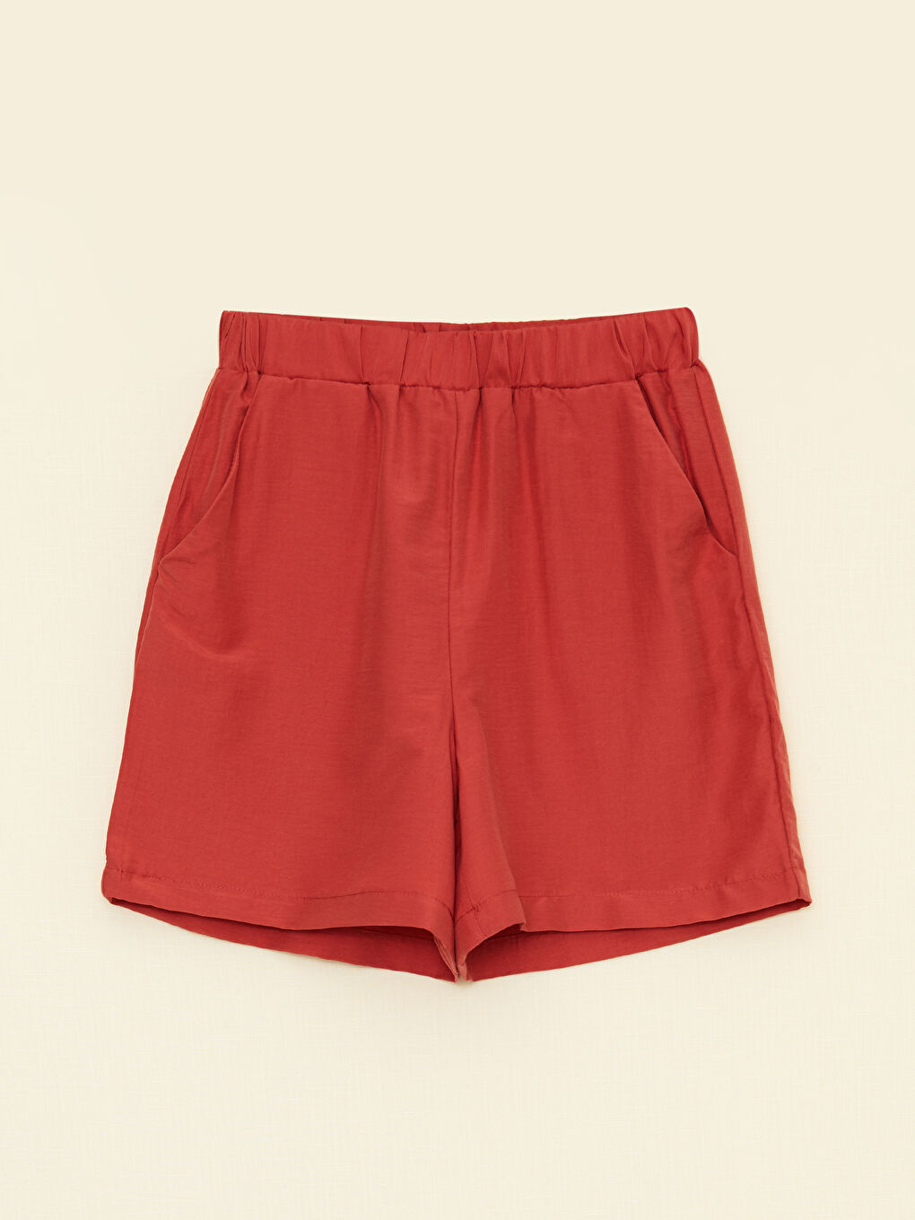 Шорты для женщин больших размеров с эластичным поясом, удобной посадкой и однотонным дизайном-5