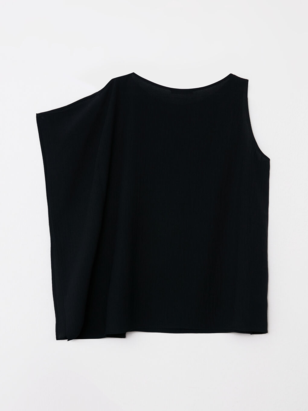 Siyah Büyük Beden Bisiklet Yaka Düz Poplin Kadın Bluz-6