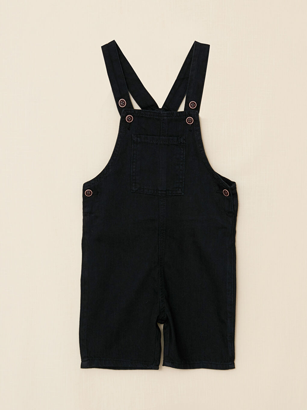 LCW baby Siyah Basic Pamuklu Erkek Bebek Jean Salopet