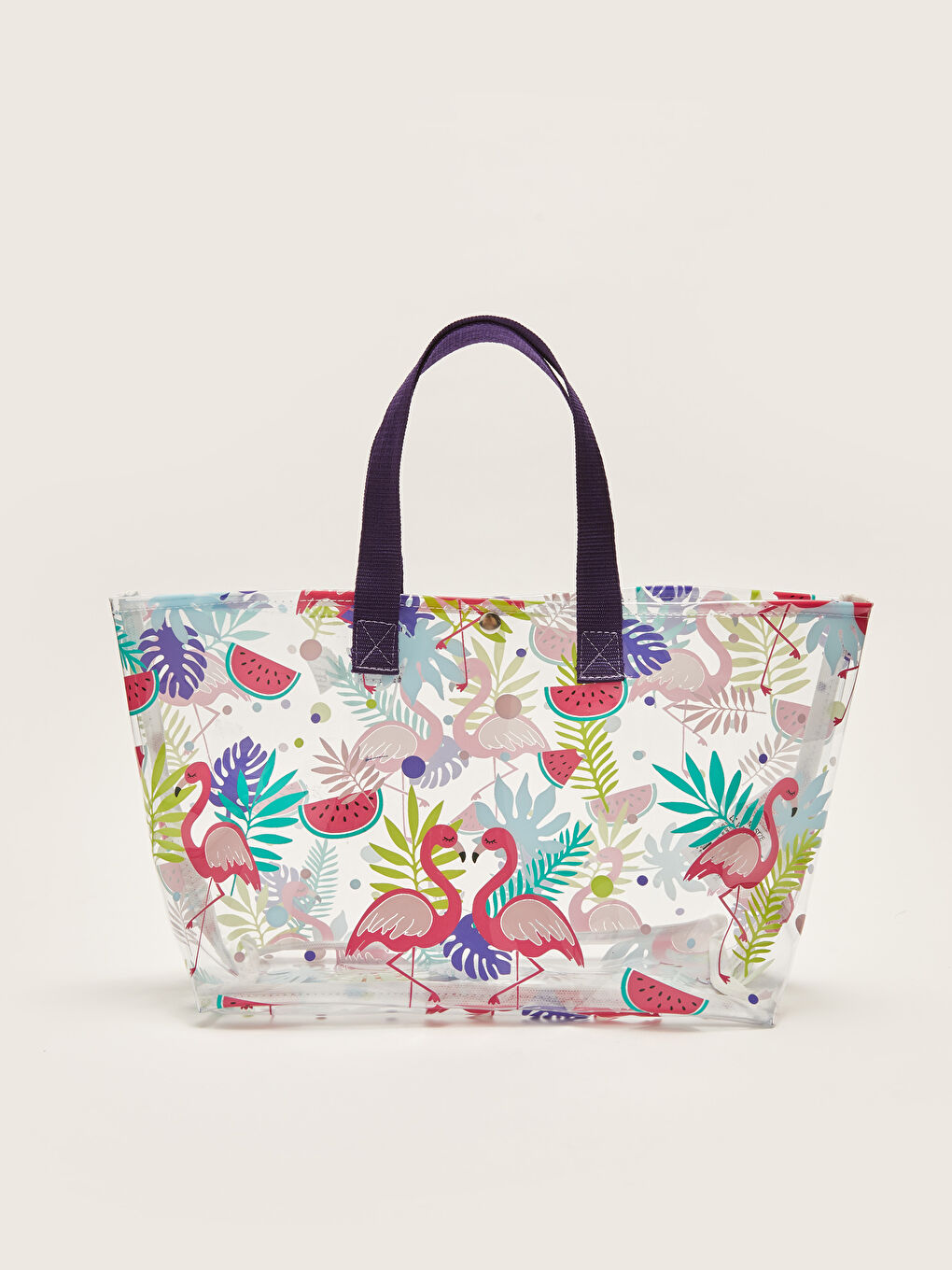 Beyaz Baskılı Kız Çocuk Kol Çantası