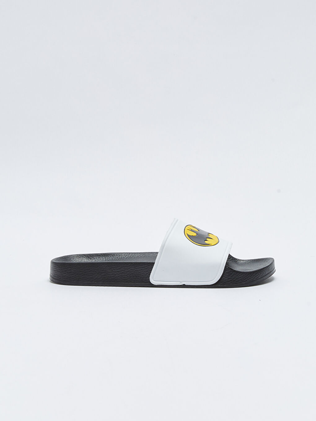 Beyaz Batman Lisanslı Tek Bantlı Erkek Terlik-1