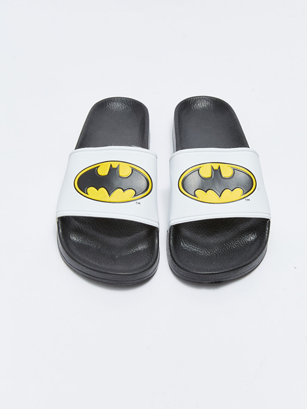 Beyaz Batman Lisanslı Tek Bantlı Erkek Terlik-2