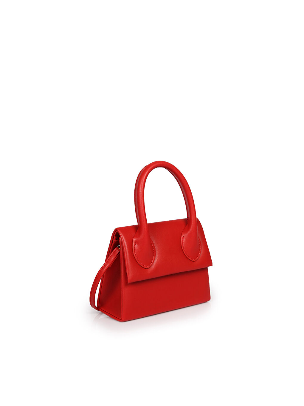 Kırmızı Kadın Düz El ve Omuz Çantası